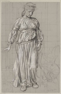 Saint Margaret with a Dragon, Hans Thoma 1839–1924, ca. 1907. Drawing, height 51 cm, width 33.3 cm.