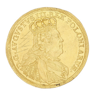Crown double-ducat, August III Sas (King of Poland; 1733–1763), maker: Ernest Dietrich Croll (fl.