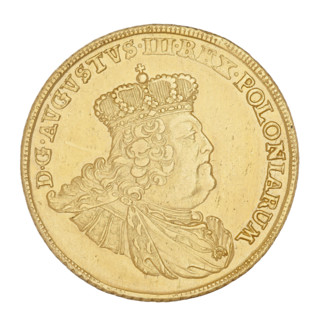 Crown Double Augustus; maker: Ernest Dietrich Croll (fl. 1753–1763); subject: Augustus III Sas