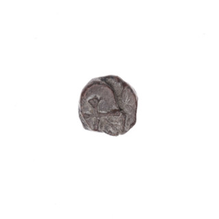 Fragment of a double-sided Drohiczyn seal. On one side, a cross with one arm ending in a triangle
