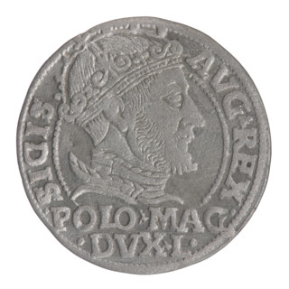 Lithuanian grosz on a Polish foot, Sigismund II Augustus (King of Poland; 1544–1572). Polish coins;