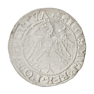 Lithuanian grosz of Sigismund I the Old (King of Poland, 1506–1548). Obverse: Crowned Polish eagle;