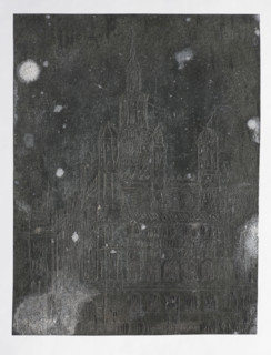 Poznan City Hall; verso: Fragment of a composition; Jablczynski, Feliks (1865–1928), graphic