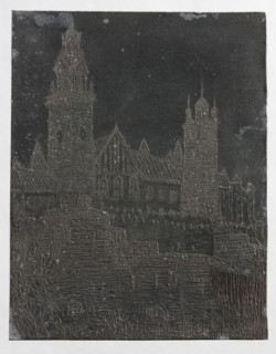 Feliks Jablczynski (1865–1928), graphic artist; tenement houses, cities, landscapes, cityscapes,