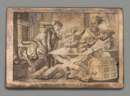 Ah! mana pyninga. (The Miser and Death). Czerski, Stanislaw (1777–1833), graphic artist. Moralizing