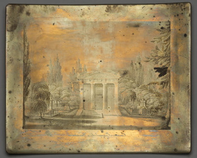 View of the Evangelical Cemetery in Warsaw. Dietrich, Fryderyk Krzysztof (1779–1847), graphic
