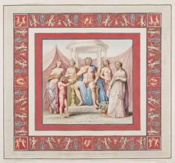 Vestigia delle Terme di Tito. Vault decoration of room 25, Carlone, Marco (1742-1796), graphic