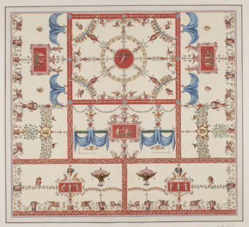 Vestigia delle Terme di Tito. Vault decoration in room 13. Carlone, Marco (1742–1796), graphic