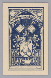 Heraldic bookplate (1901) by Lorenz Max Rheude (1863–1939) and Dominik Witke-Jezewski (1862–1944).