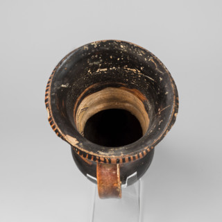 Red-figure rhyton in the shape of a boar's head with a woman's head on the neck, Stoke-on-Trent