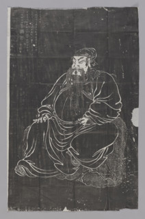 Portrait of Guan Yu; graphic print by Witold Jablonski (1901–1957); subject: Guan Yu (Guan Di) (d.