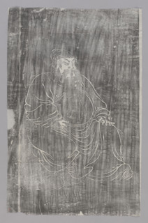 Portrait of Guan Yu, graphic artist Jablonski, Witold (1901–1957); Chinese art, Qing (1644–1911),