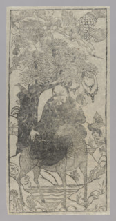 Laozi on a deer; graphic artist Minc, Bronislaw (1913–2004) and Kawenoki-Minc, Elzbieta