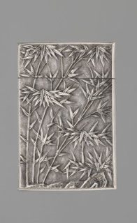 Business card case, goldsmith, Chinese art, Chinese, figurative scenes, Qing (1644–1911), bamboos,