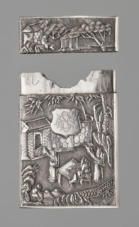 Business card case, goldsmith, Chinese art, Chinese, figurative scenes, Qing (1644–1911), bamboos,