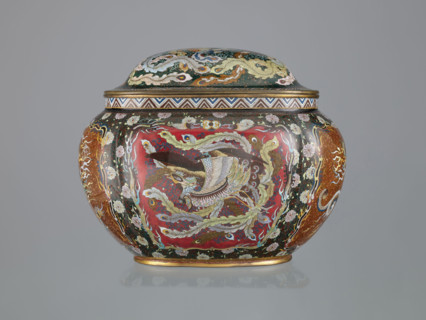 Vase with cover, Japanese, Meiji period (late 19th century, 1868–1912); cloisonné enamel; decorated