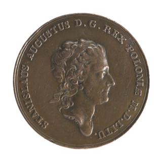 Trial crown thaler, Stanislaw August Poniatowski (King of Poland; 1764–1795). Engraver: Johann