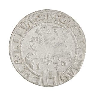 Lithuanian grosz, Sigismund I the Old (King of Poland; 1506–1548), R3 (rarity). Obverse: Polish