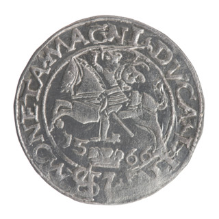 Lithuanian grosz on a Polish foot, Myszkowski, Stanislaw (?-1570); Sigismund II Augustus (King of