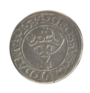 Gdansk grosz - piefort, Sigismund I the Old (King of Poland; 1506–1548). Polish coin, Jagiellon
