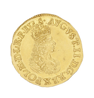 Gdansk ducat, Augustus II the Strong (King of Poland; 1697–1706, 1709–1733), Augustus II the Strong