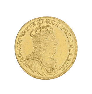 Crown ducat, Johan Georg Goedecke (mintmaster, 1750–1753). August III the Saxon (King of Poland,