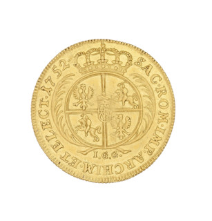 Crown ducat, Johan Georg Goedecke (mintmaster), 1752 (1750–1753), Augustus III the Saxon (King of