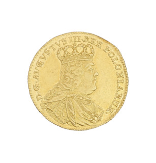 Crown Half-Augustusdor, Augustus III Saxony (King of Poland; 1733–1763), Goedecke, Johan Georg