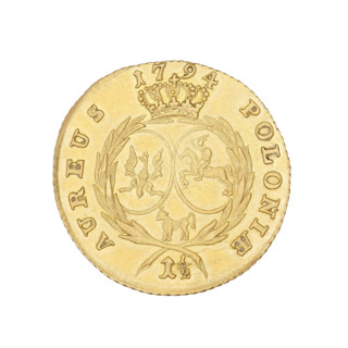 One and a half Crown ducat, Stanislaw August Poniatowski (King of Poland; reign 1764–1795; b.