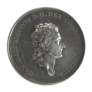 Crown trial thaler, Stanislaw August Poniatowski (King of Poland; 1764–1795). Engraver: Johann