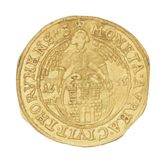 Torun ducat, John II Casimir Vasa (King of Poland; 1648–1668), maker: Hans Dawid Lauer (1649–1669).