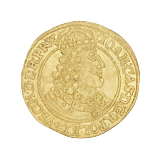 Obverse: bust of King John II Casimir Vasa crowned, right profile; rim inscription IOAN.CAS.D:GRPOL