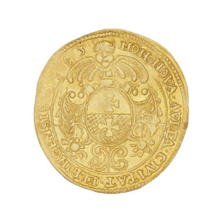Elblag ducat, John II Casimir Vasa (King of Poland; 1648–1668). Obverse: bust of the king with a