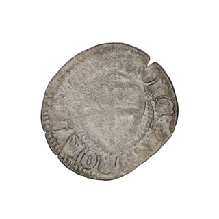 Teutonic szelag, Michal Küchmeister (Grand Master; 1414–1422). Obverse: monastic shield of the