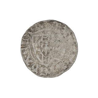Teutonic szelag, Michal Küchmeister (Grand Master; 1414–1422). Obverse: monastic shield of the