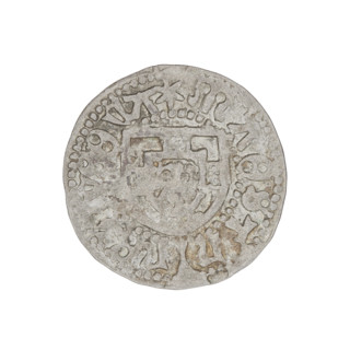 Teutonic szelag, Henryk Reffle von Richtenberg (Grand Master; 1470–1477). Obverse: Teutonic