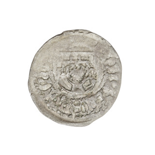 Teutonic szelag, Henryk Reffle von Richtenberg (Grand Master; 1470–1477). Teutonic shield