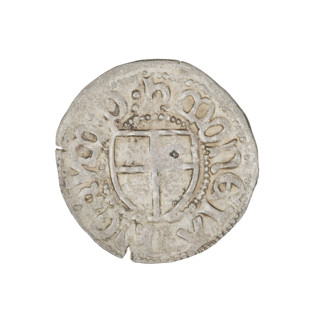 Teutonic szelag, Henryk Reffle von Richtenberg (Grand Master; 1470–1477). Teutonic shield of the