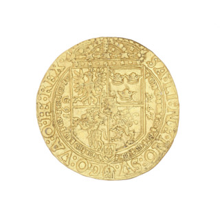 Crown half thaler in gold = 5 ducats. Maker: Danillowicz, Jan (fl. 1632–1650); publisher: Pyrami,