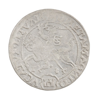 Lithuanian grosz, Sigismund I the Old (King of Poland; 1506–1548), R2 (rarity). Silver coin