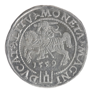 Lithuanian grosz on a Lithuanian foot, Sigismund II Augustus (King of Poland; 1544–1572),