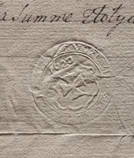 Round seal impression of the town of Brudzewo, Kalisz Voivodeship, Kolo County. On the shield a