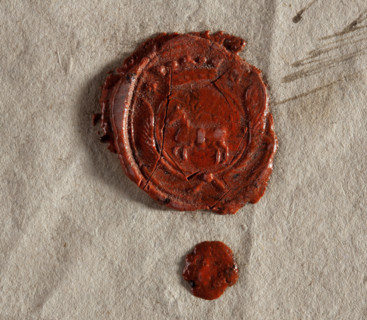 City seal of the town of Granica. Document issued jointly by two towns: Gniewoszów and Granica and