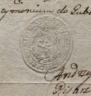 Oval seal impression of the town of Sulmierzyce, Kalisz Voivodeship. In an oval cartouche