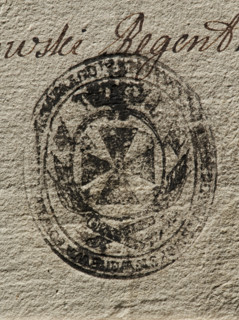 Seal of the Civil-Military Order Commission of the Braclaw Voivodeship and County; oval ink