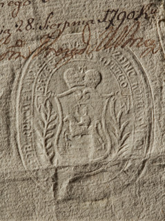 Oval imprint of the seal of the Civil-Military Order Commission in Brest-Litovsk. On the decorative