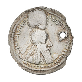 drachma, Ardashir I (ruler of Persia; 224–242), Persia, Sassanid Kingdom, fire altar, korymbos. Obv