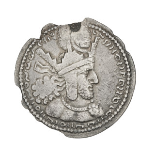 drachma, Shapur I (ruler of Persia; 241–272), busts, crowns, altars, Persia, Sassanid Kingdom, fire