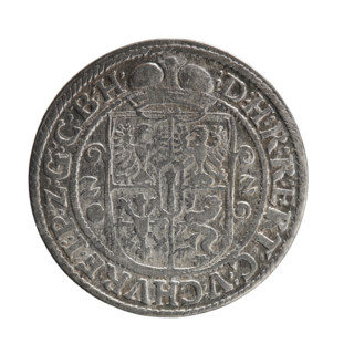 Obv.: Bust facing right in mitre and electoral mantle; right hand holds a sceptre, left rests on a