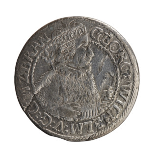 Obv. Bust facing right in mitre and electoral mantle. A sceptre in his right hand, the left resting